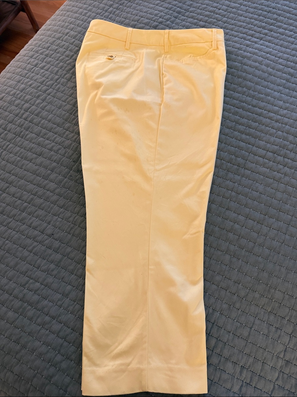 Lands' End Women's Cropped Pants in Pale Yellow